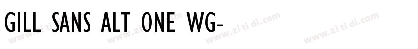 GILL SANS ALT ONE WG字体转换